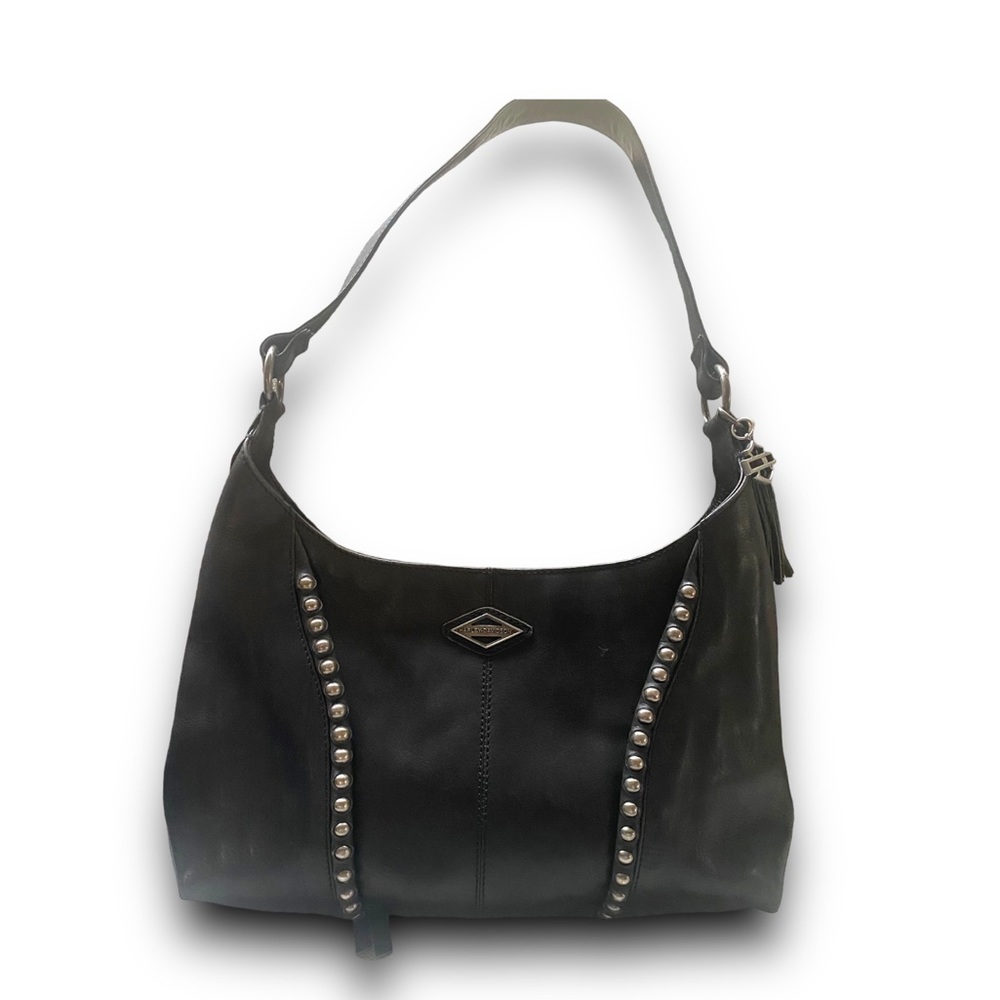 (1636) Harley Davidson leather purse with snake skin print on inside